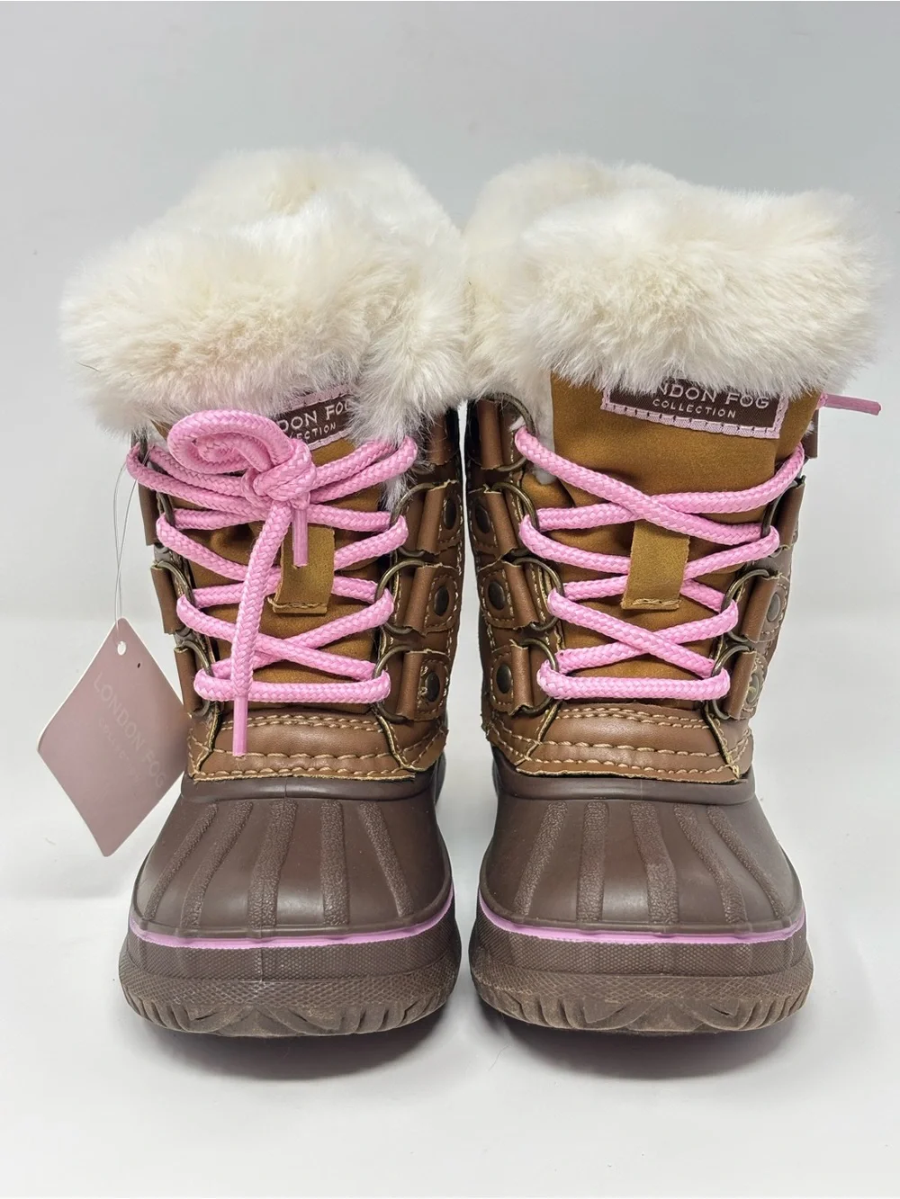 LONDON FOG Toddler Girls Beckenham Cold Weather Winter Lace Up Snow Boots Size 7